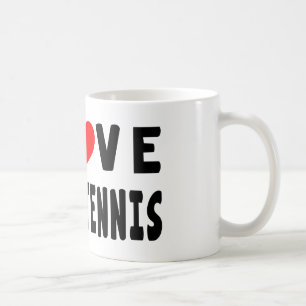 Caneca De Café Eu amo o ténis de mesa
