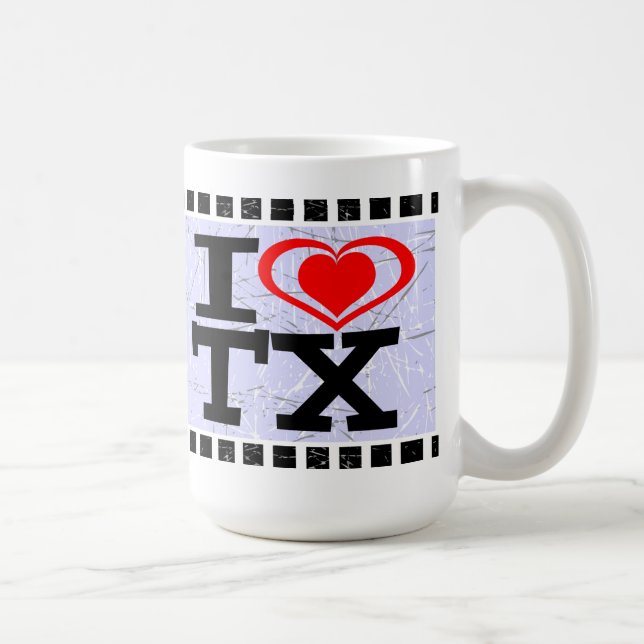 Caneca De Café Eu amo o Texas - Mugs (Direita)