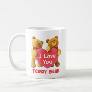 Caneca De Café Eu amo o urso de ursinho