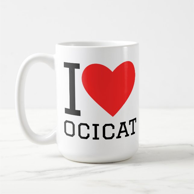Caneca De Café Eu amo ocicat  (Esquerda)