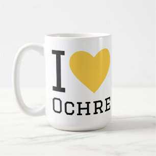 Caneca De Café Eu amo ocre