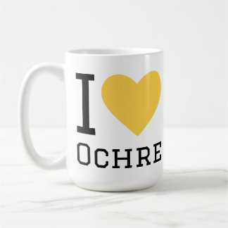 Caneca De Café Eu amo ocre
