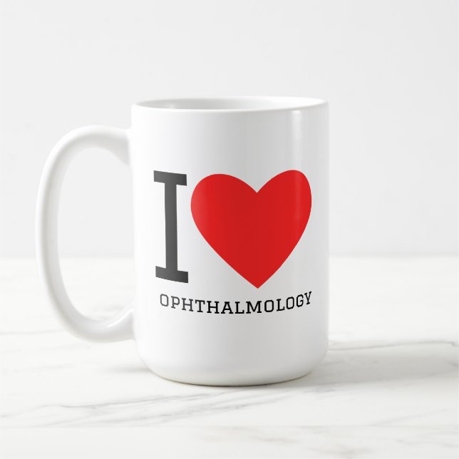 Caneca De Café Eu amo oftalmologia  (Esquerda)