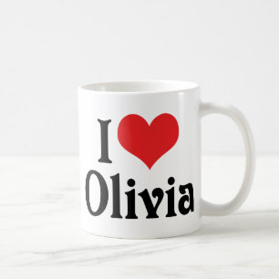 Caneca De Café Eu Amo Olivia