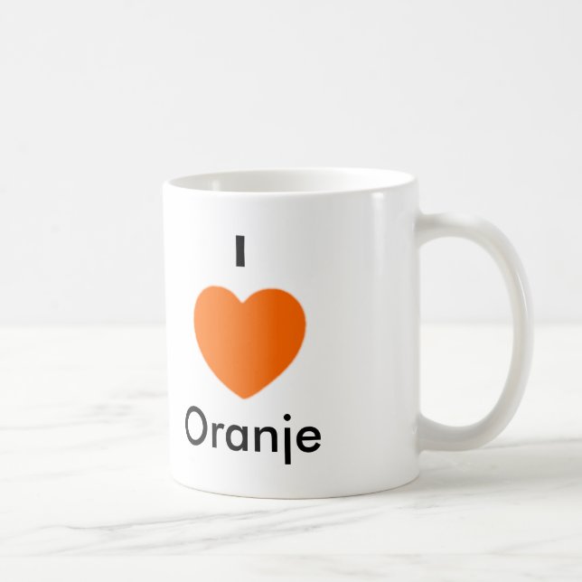 Caneca De Café Eu amo Oranje (Direita)