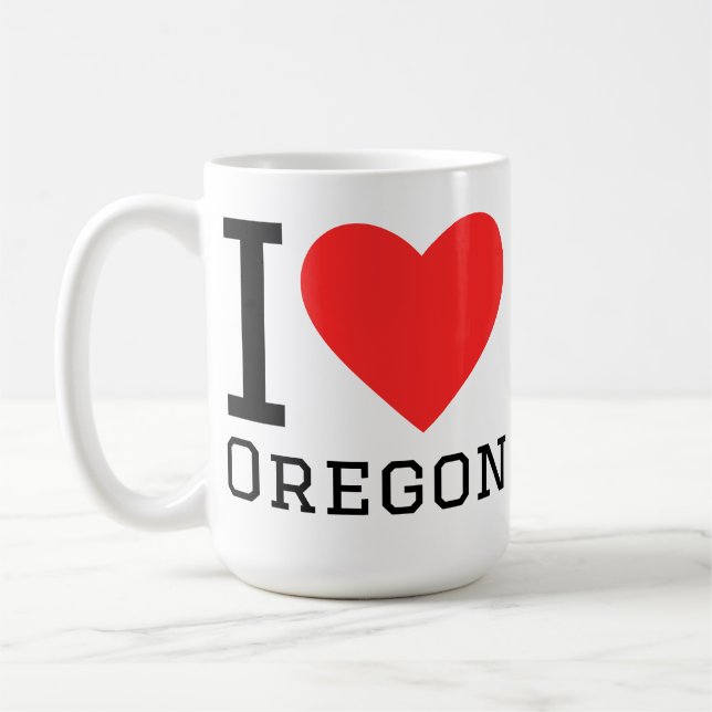 Caneca De Café Eu amo Oregon (Esquerda)