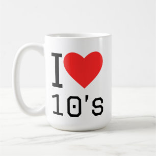 Caneca De Café Eu amo os anos 10