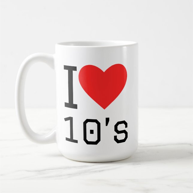 Caneca De Café Eu amo os anos 10 (Esquerda)