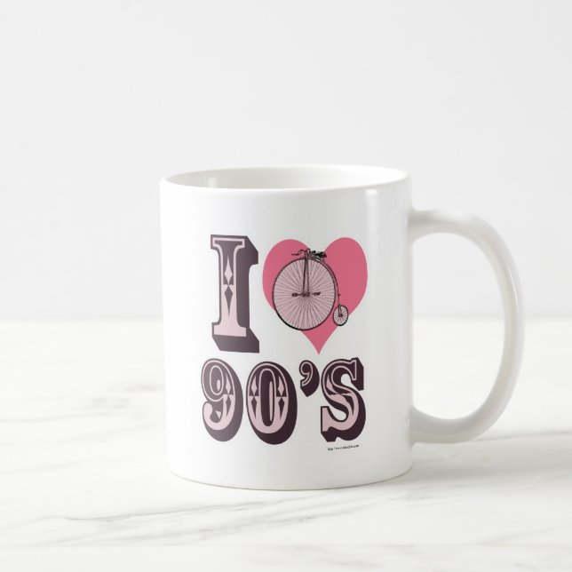 Caneca De Café Eu Amo os anos 1890 (Direita)