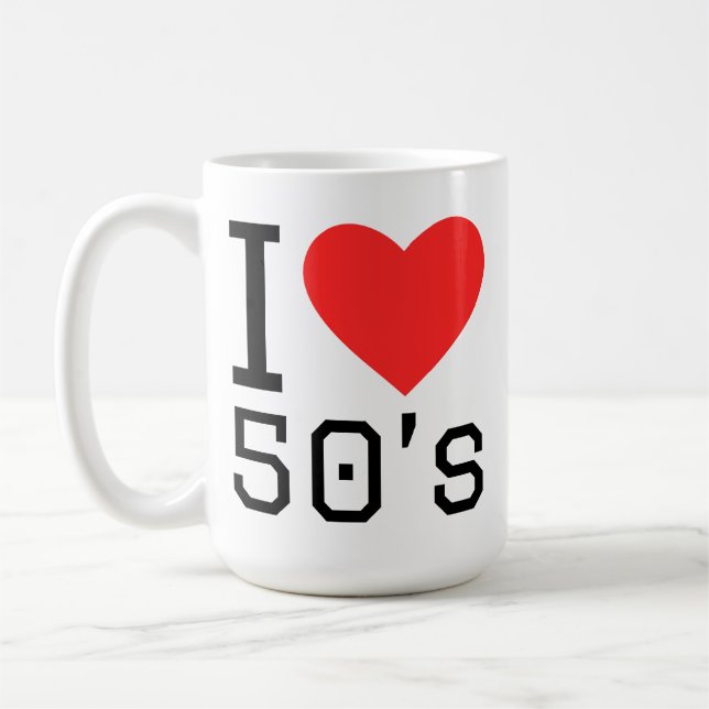 Caneca De Café Eu amo os anos 50 (Esquerda)