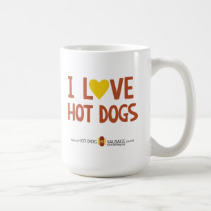 Caneca De Café Eu amo os cachorros quentes 4