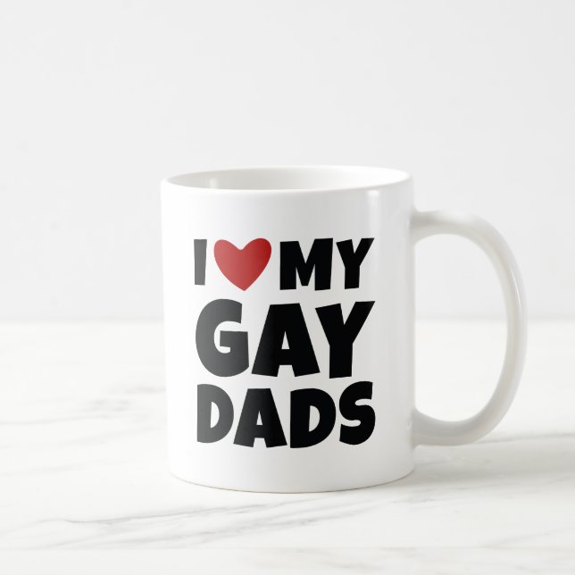 Caneca De Café Eu Amo Os Meus Pais Gay (Direita)