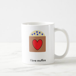 Caneca De Café Eu amo os Muffins