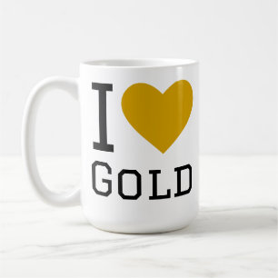 Caneca De Café Eu amo ouro