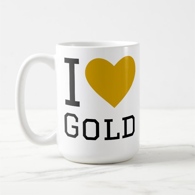 Caneca De Café Eu amo ouro (Esquerda)