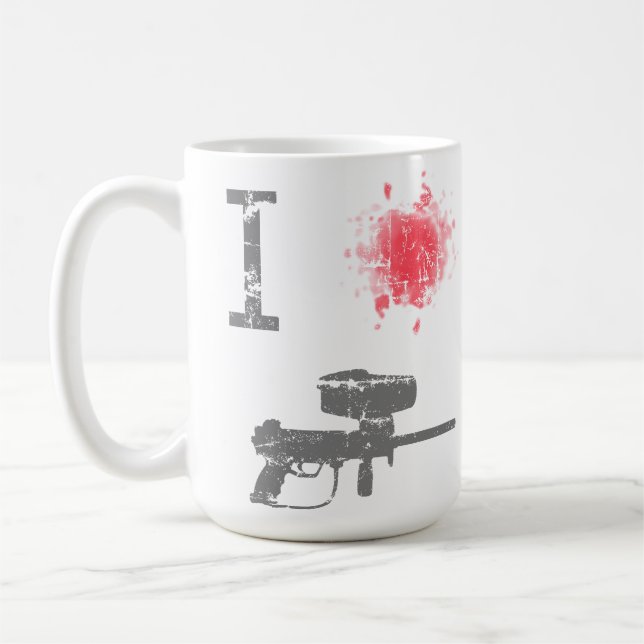 Caneca De Café Eu amo Paintballing (Esquerda)