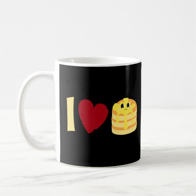 Caneca De Café Eu amo Pancakes Pancake (Esquerda)