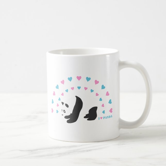 Caneca De Café Eu Amo Panda (Direita)