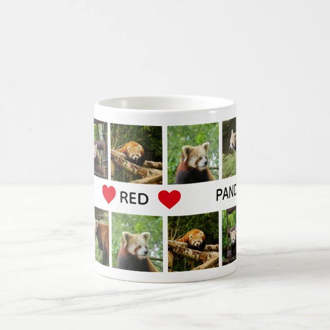 Caneca De Café Eu Amo Panteras Vermelhas Foto Mug (Centro)