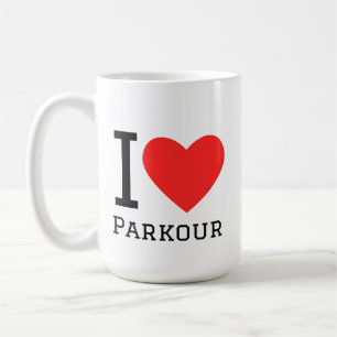 Caneca De Café Eu amo parkour