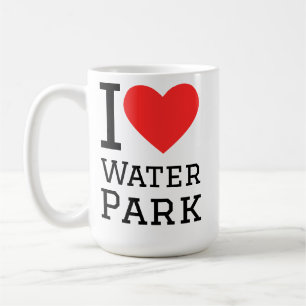 Caneca De Café Eu amo parque aquático