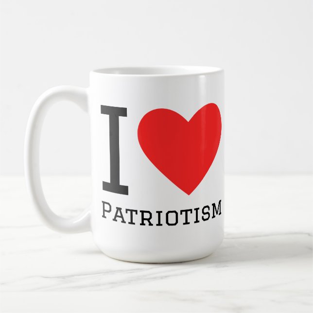 Caneca De Café Eu amo patriotismo (Esquerda)