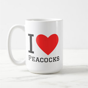 Caneca De Café Eu amo pavões
