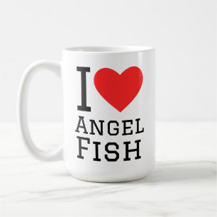 Caneca De Café Eu amo peixe anjo