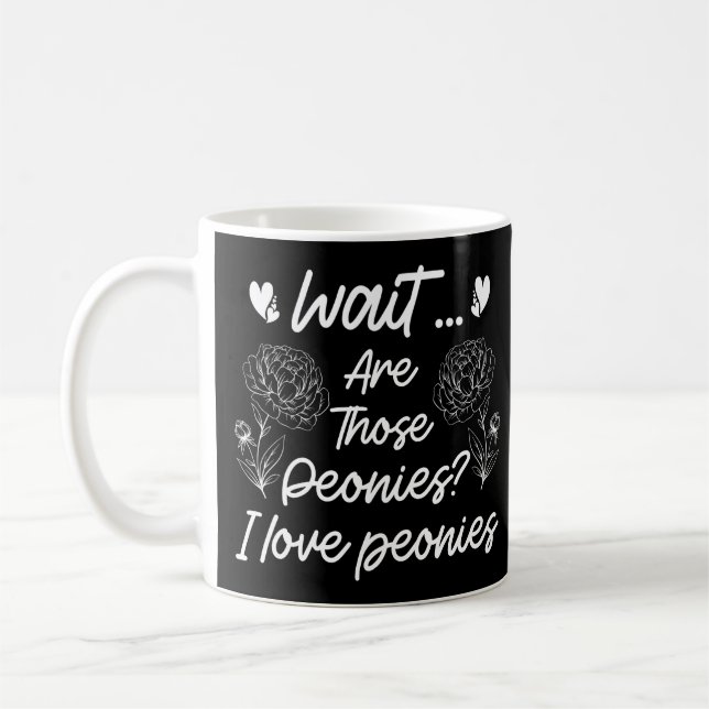 Caneca De Café Eu Amo Peonias Bonitas Flores Flores Amantes Citaç (Esquerda)
