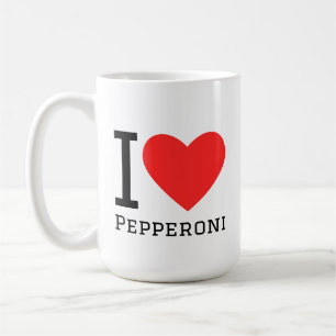 Caneca De Café Eu amo pepperoni