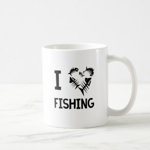 Caneca De Café Eu amo pescar