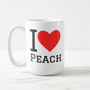 Caneca De Café Eu amo pêssego
