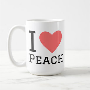 Caneca De Café Eu amo pêssego