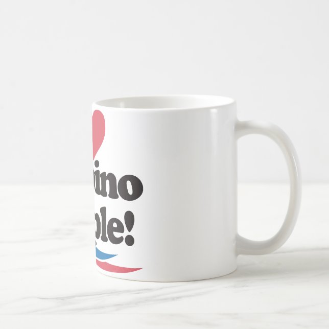 Caneca De Café Eu amo pessoas filipinas (Direita)