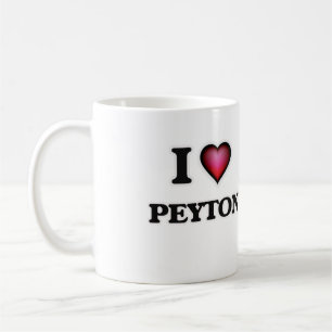 Caneca De Café Eu Amo Peyton