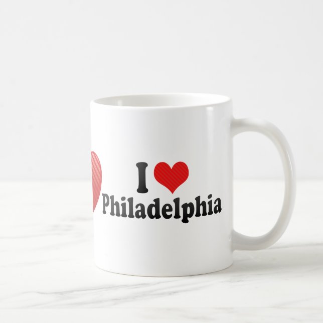 Caneca De Café Eu amo Philadelphfia (Direita)