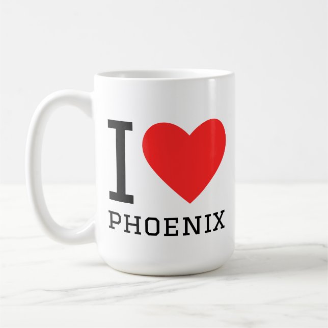 Caneca De Café Eu amo Phoenix (Esquerda)