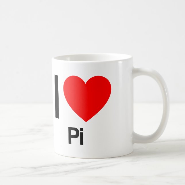 Caneca De Café eu amo pi (Direita)
