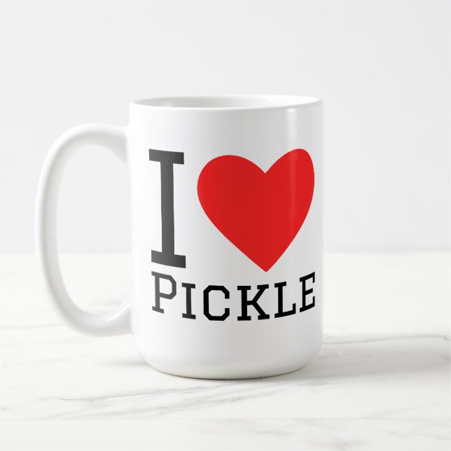 Caneca De Café Eu amo picles (Esquerda)