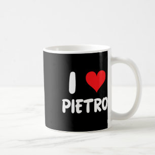 Caneca De Café Eu Amo Pietro - Coração - Nome