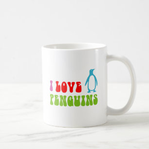 Caneca De Café Eu Amo Pinguins