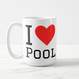 Caneca De Café Eu amo piscina