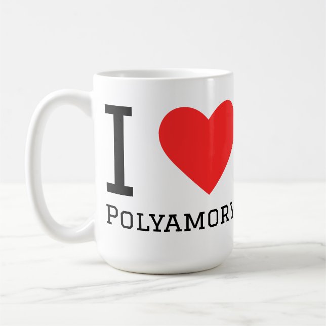 Caneca De Café Eu amo poliamor (Esquerda)