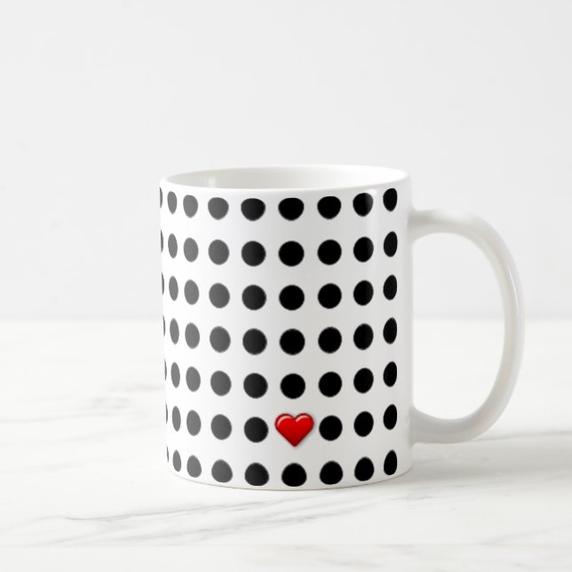 Caneca De Café Eu amo pontos (Direita)