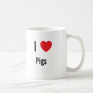 Caneca De Café Eu amo porcos