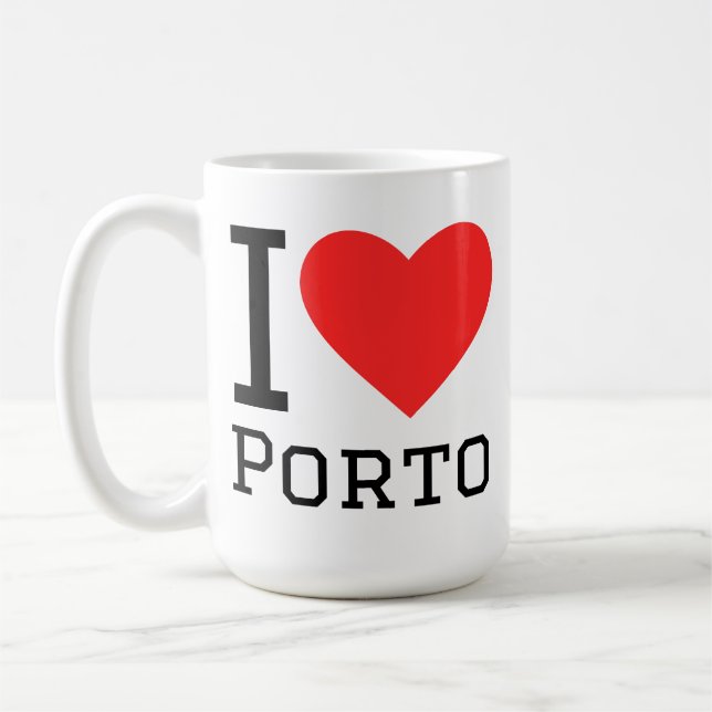 Caneca De Café Eu amo Porto  (Esquerda)