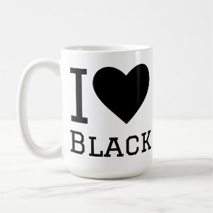 Caneca De Café Eu amo preto
