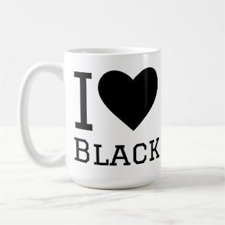 Caneca De Café Eu amo preto