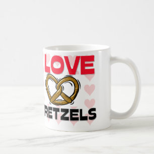 Caneca De Café Eu amo pretzeis