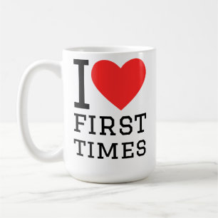 Caneca De Café Eu amo primeiras vezes